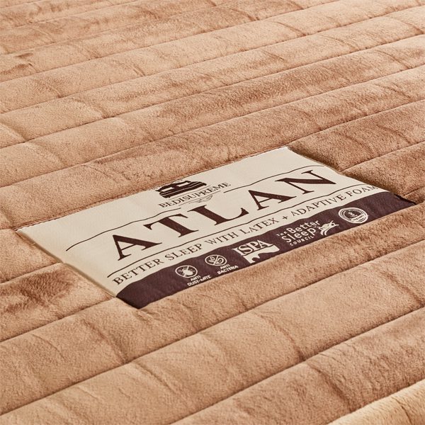 ที่นอนยางพาราแท้ 100% Latex หุ้มผ้า Cotton Velour กันไรฝุ่น รุ่น ATLAN