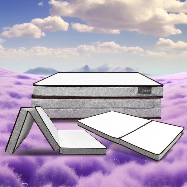 ที่นอน 3 พับ HI-DENSITY ORGANIC OPEN CELL BASE ที่เหนือกว่า ที่นอนยางพารา มีสารสกัดจากลาเวนเดอร์ รุ่น LAVENCY